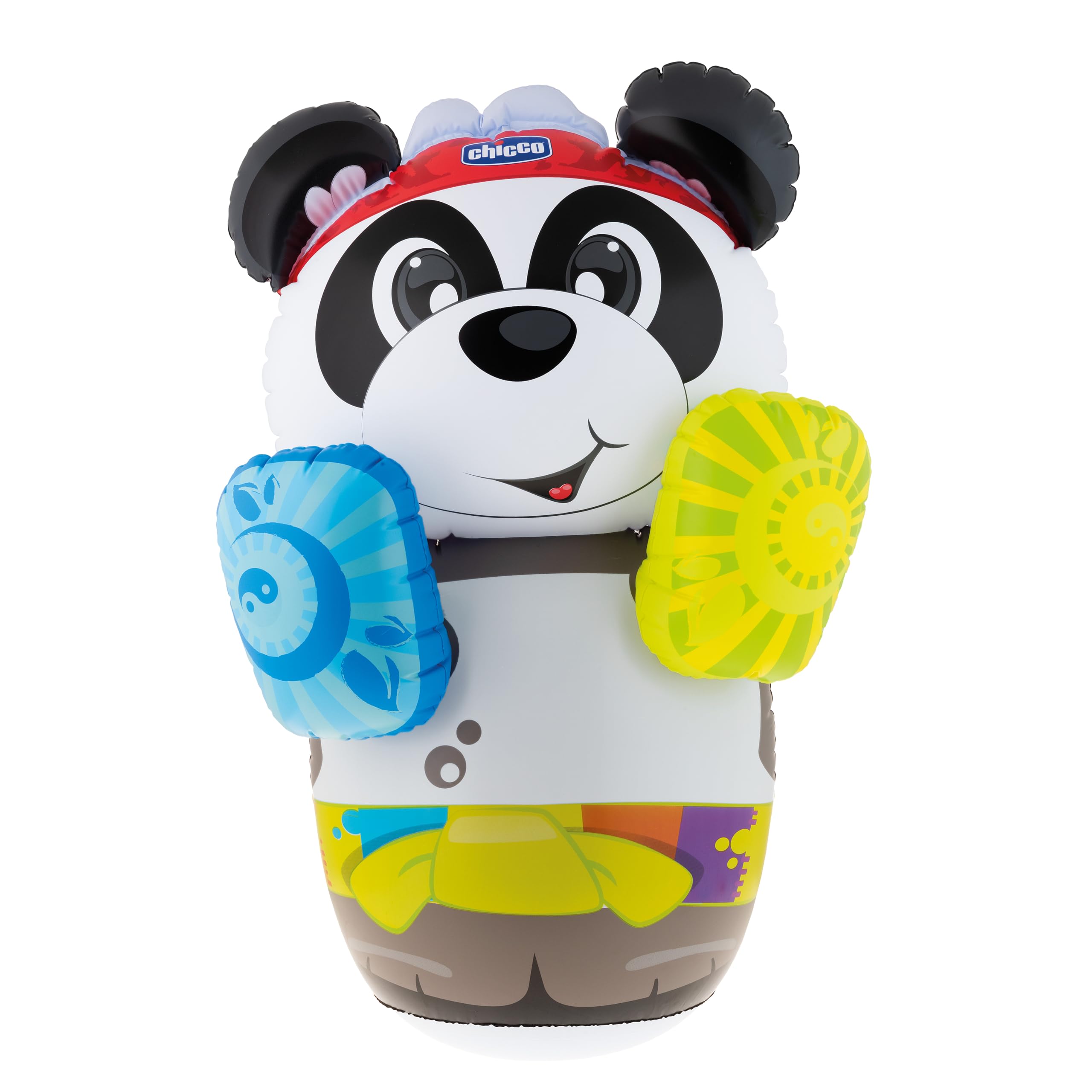 Chicco Panda Boxing Coach, Electronic Inflatable Children's Punch Bag with Fun Sounds, Base to Fill with Water to Keep It Balance, Games for Children 2 Years - 5 Years