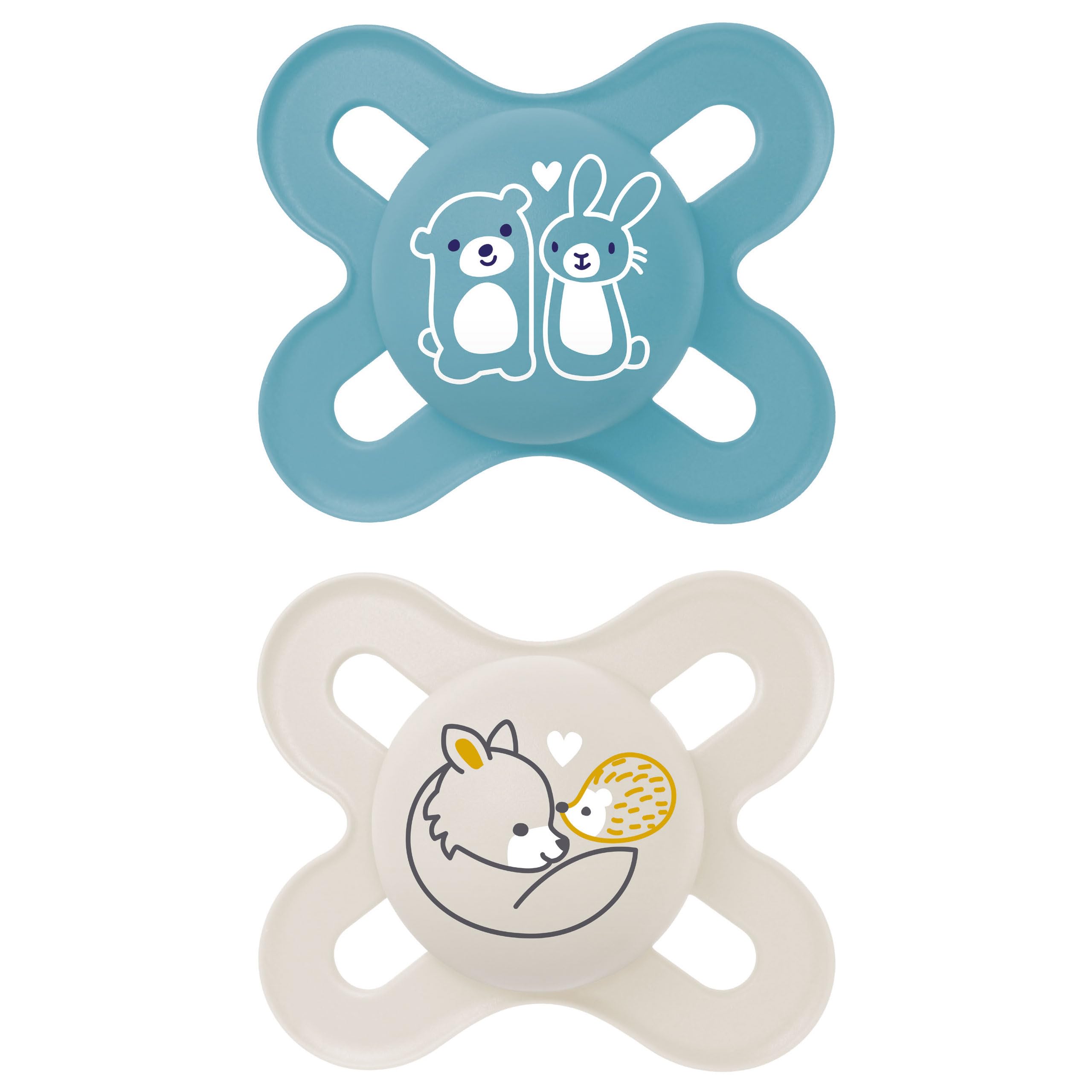 Photo 1 of MAM Original Start Matte Baby Pacifiers, Binky for 0-3 Months, BPA-Free Silicone Nipple, Easy to Clean, Best for Newborn Babies, Developed with Medical Experts, 2 Count Binkies with Sterilizer Case