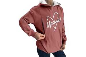 Nursing Hoodies for Breastfeeding Maternity Crewneck Friendly Zip Mama Sweater Fall Trendy 2025 Pullover Tops Clothes