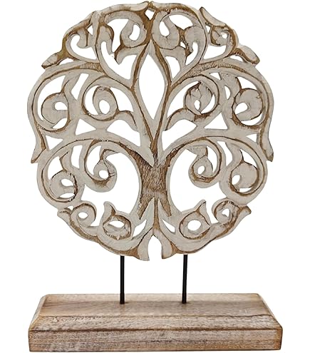 Artvarko Messing Tree of Life kandelaar standaard met vogels zittend op