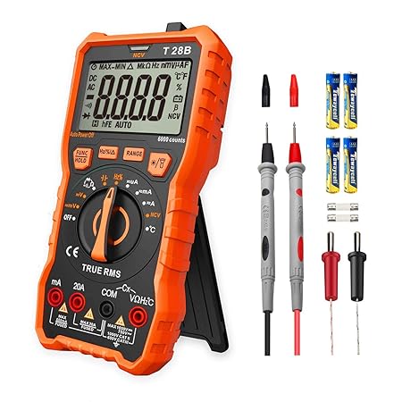 Digital Multimeter Messgerät,LOMVUM T28B 6000 Counts Auto Range Multimeter True RMS