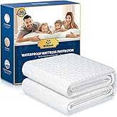 Premium 100% Waterproof King Mattress Protector Breathable Cooling 3D Air Fabric Cover Smooth Soft Hypoallergenic Noiseless B