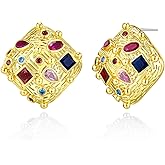 SNGIA18K Gold Plated Dangle Textured Ribbed Irregular Large Leaf Statement Earrings for Women by SNGIA, Handmade Dramatic Geometric Trendy Summer Drop Leaf Flower Jewelry Gifts, Bold Beachy Vintage Plant Fashion Drop Accessories, Vintage Nickle Free Floral Dangling Earrings.