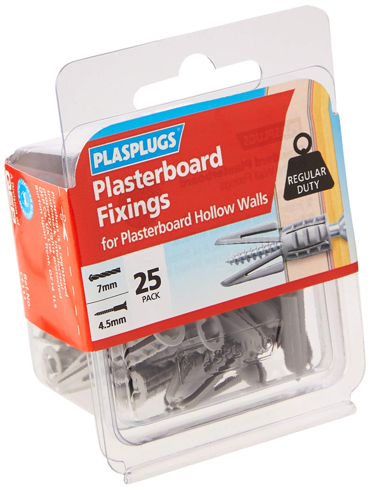 Plasplug CF111 Plasterboard Fixing Includes 25 Fixings