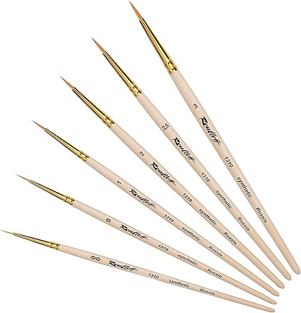 Set Pinceau Fin Professionnel Poil Synthetique 6 X Pinceaux Fins A Poil De Martre De Marque Roubloff Tailles 00 0 1 2 2 5 3 Amazon Fr Cuisine Maison