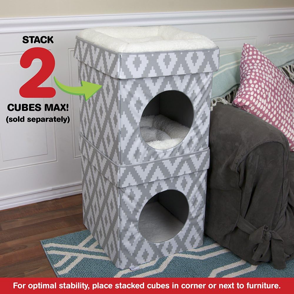 Kitty City Large Cat Bed, Stackable Cat Cube, Indoor Cat House/Cat Condo : Pet Supplies