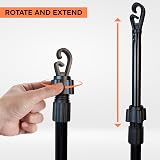 BPIL 6x Heavy Duty Telescopic Clothes Line Props 1.3-2.6m Garden Indoor Outdoor view 2