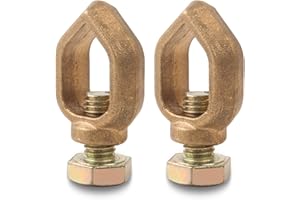 EVARSOL 2PCS 1/2-Inch Direct Burial Copper Ground Rod Clamps Grounding Clamp,1/2"
