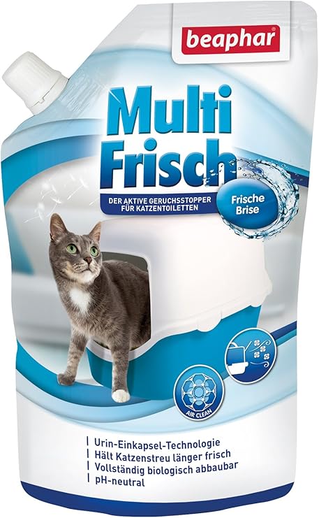 Beaphar Multi Frisch Frische Brise Geruchsneutralisierer Fur Katzenklos Verlangert Die Haltbarkeit Von Katzenstreu Duft Nach Frischer Brise 400 G Amazon De Haustier