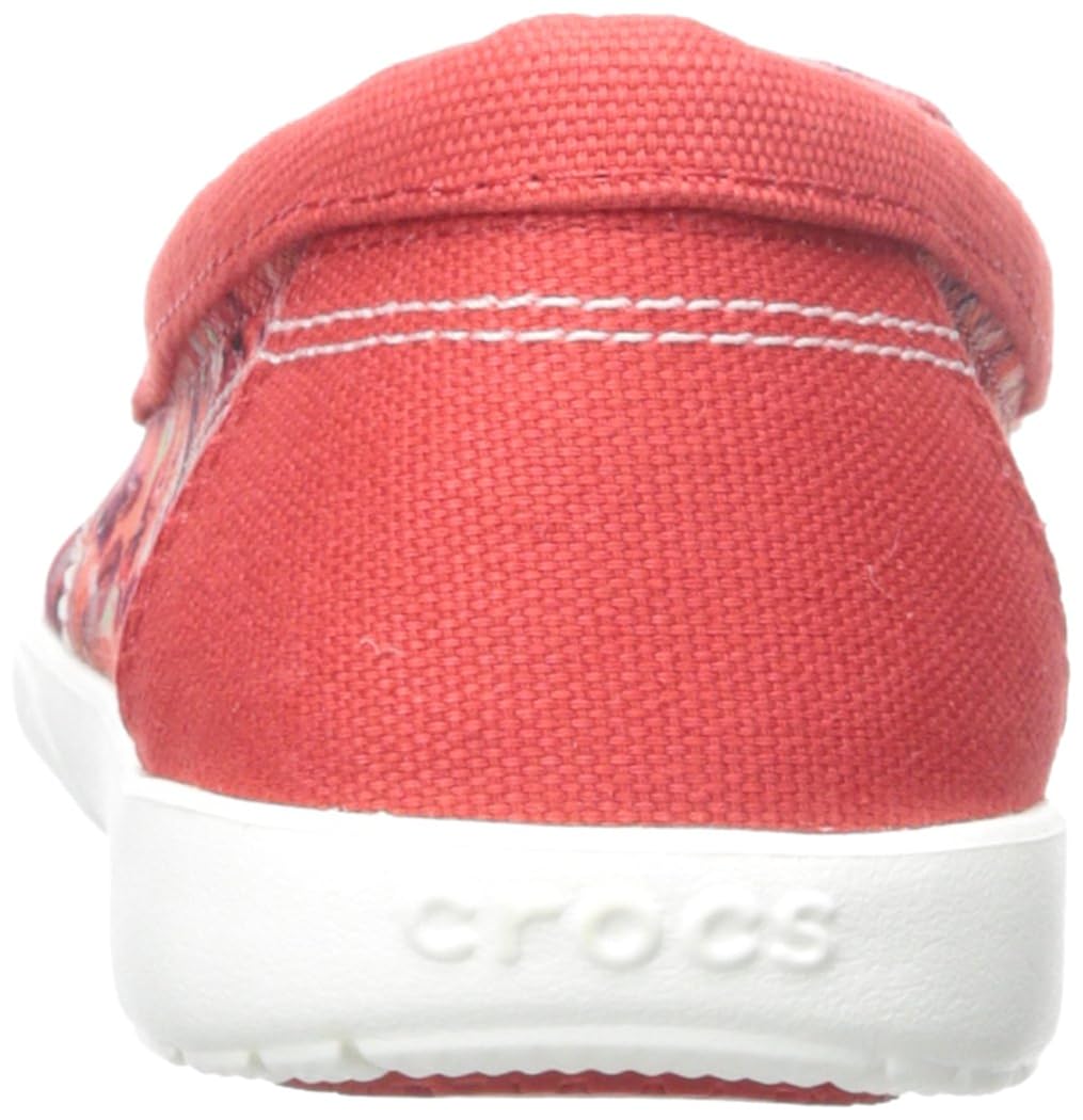 crocs women's walu ii striped floral loafers