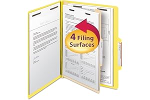 Smead Classification Folder, Letter, 2/5 Right of Center, 1 Divider Yellow, 10 Per Box (13704)