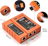 Preciva Network Cable Tester Ethernet RJ45 RJ11 Cat5/Cat6 Test Tool USB/Battery view 2