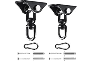 IFDGCTK 360°Rotating Hammock Hanging Kit - Heavy Duty Hanging Hooks for Swing Hanging Hook kit Stainless Steel 1000 lb Loading Hammock Hooks for Trapeze, Yoga, Boxing Bag, Hammock Chair