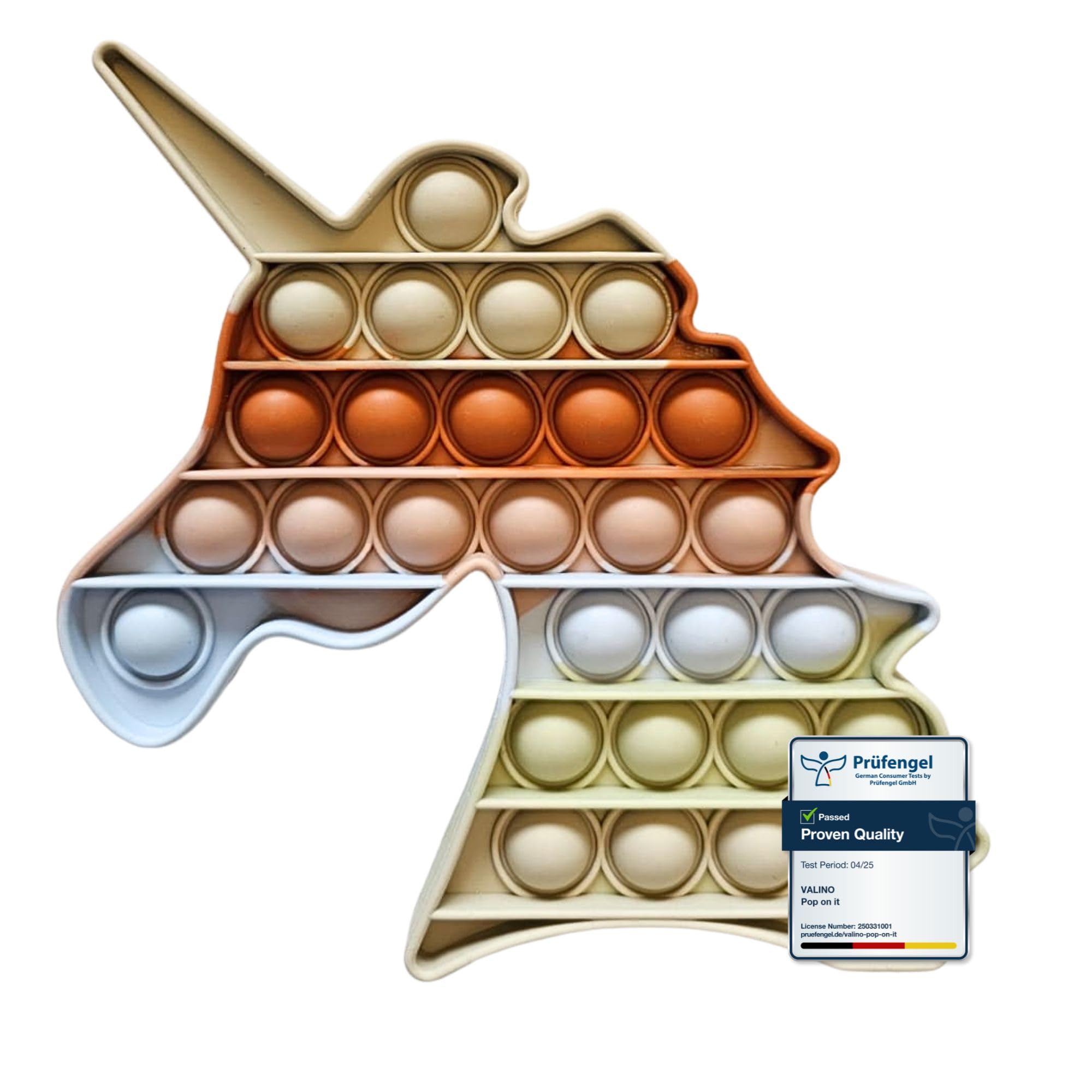 Pop-It Toy Pastel Colours | Waterproof Bubble Fidget Toys for Children | Sensory Toy Made Silicone (Unicorn - BPA Free)