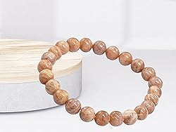 Peach Moonstone Bracelet for Women Men's Gifts