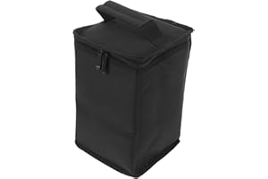 VINTORKY Portable Camping Canister Storage Bag Small Black Oxford Fabric Propane Stove Sleeve with Carry Handle for Outdoor C