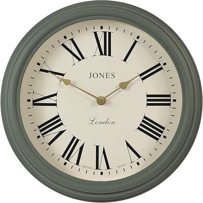 Jones Clocks® Wall Clock Classic Traditional Design With Clear