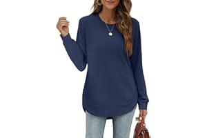 Jescakoo Sweatshirts for Women Long Sleeve Shirts Crewneck Pullover Loose Fit Tops Womens Clothing Trendy 2025 Fall Winter