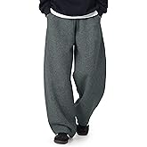 Tapata Men's Regular/Long/Tall Fleece Lined Baggy Sweatpants Wide Leg Thermal Casual Lounge Sweat Pants with Pockets