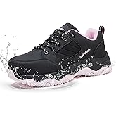 Guirdasm Wide Steel Toe Shoes for Women Waterproof Non Slip Work Shoes Lightweight Slip Resistant Safety Shoes Indestructible Construction Composite Toe Sneakers