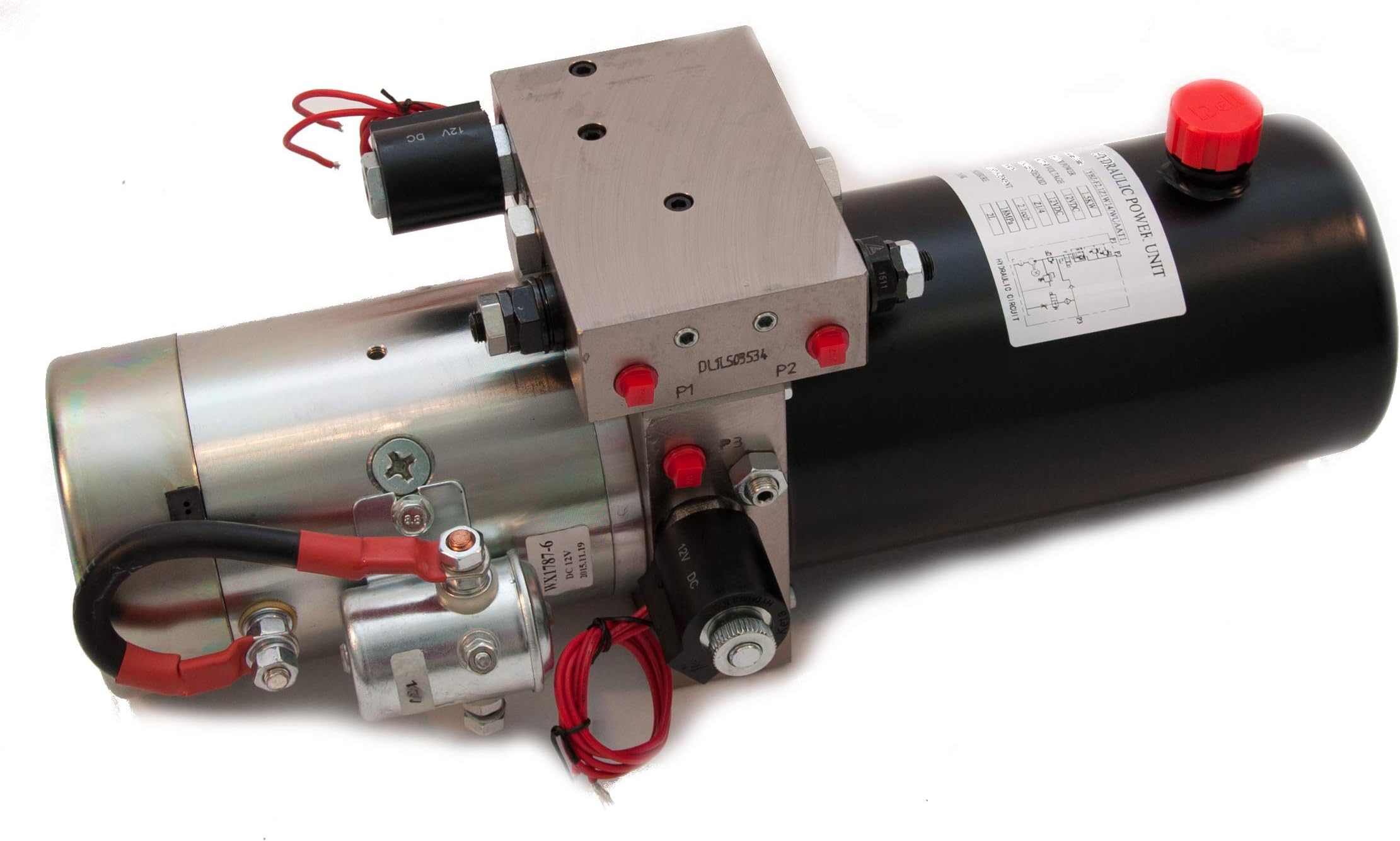 Snow Plow 12V DC Hydraulic Power Unit with 2qt Tank