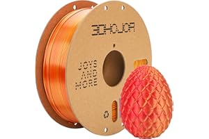 3DHoJor Silk PLA Filament 1.75mm Red Gold Dual Color PLA 3D Printer Filament 2 in 1 Coextrusion 1KG Spool(2.2lbs) 3D Printing Filament Dimensional Accuracy +/- 0.03mm Fits for Most FDM 3D Printers