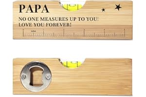 AACQQ Fathers Day Birthday Gifts for Papa Dad from Daughter Son Wife Wooden Spirit Level Valentines Christmas Thank You Gifts Ideas for Daddy New Dad Grandpa Papa