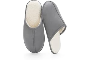 The Metluks Men's Scuff Slippers with Memory Foam, Faux Suede Open Back House Slip-ons, Non-slip Indoor/Outdoor Soles, Unique Gifts, Sizes 8-15
