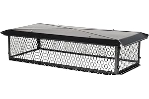 HY-GUARD Multi-Flue Chimney Cap, 17" x 35" x 10"H, Galvanized Steel