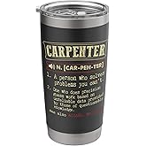 Carpenter Funny Definition Stainless Steel Insulated Tumbler