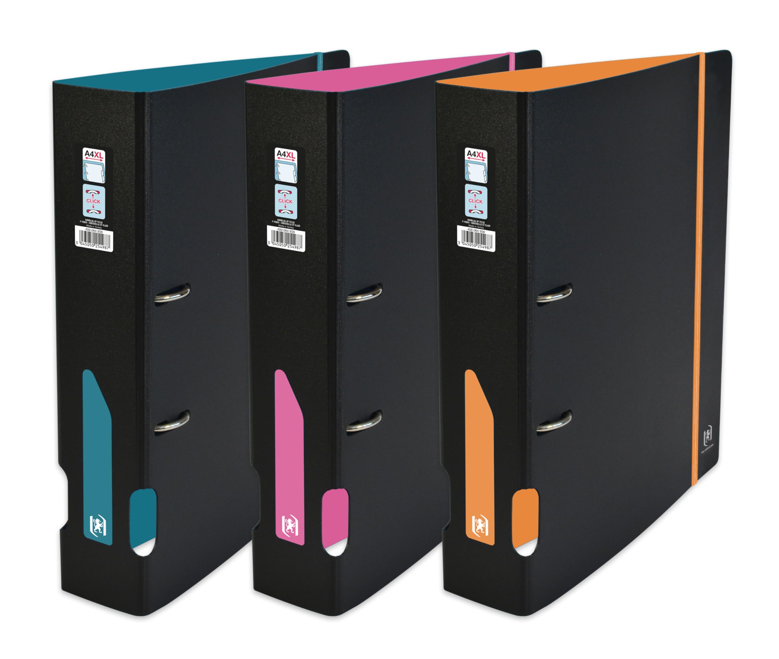 Elba 400064956 folder - folders (Black, Blue, Orange, Pink, Polypropylene, A4, Portrait, Desk tray, Box file folder)