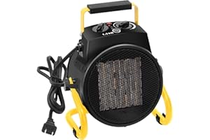 Orvella Outdoor Heaters for Patio, 1500W Electric Garage Heater with Overheat Protection, 3S Fast Heating, 3 Modes, Portable Space Heater for Patio, Garage, Greenhouse, Indoor, Black