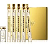 Protein Thread Lifting Set, Soluble Protein Thread and Nano Gold Essence Combination, Absorbable Collagen Thread for Face Lift, Reverse Collagen Serum for Face (With 1 x Protein Thread)