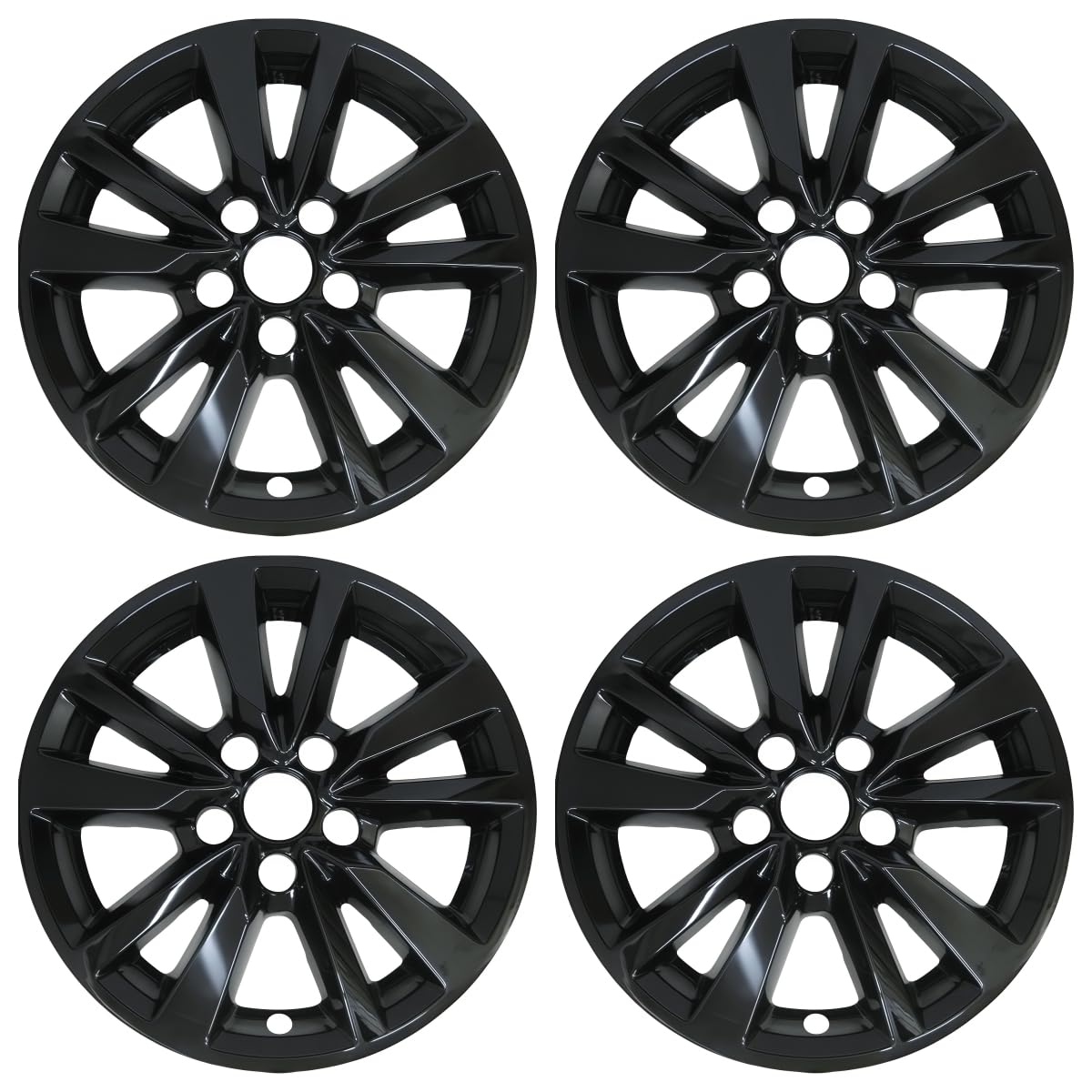 Photo 1 of 16” Gloss Black Wheel Skin Set Compatible with 2025 Toyota Camry Alloy Rim | Snap-On ABS Wheel Cover | Fits Directly Over OEM Wheels | Set of 4