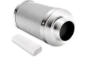 iPower 4'' Air Carbon Filter with Australian Virgin Charcoal - for Inline Duct Fan, HAVC Ventilation, Odor Control, Pre-filte