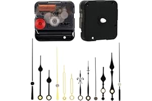 TIKROUND Youngtown 12888 Snap in Type 4.5mm Hour Shaft Length Continuous Sweep Quartz Clock Movement,8mm Total Shaft Length (C Hands)