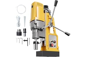 Uargd Magnetic Drill with 1400W Motor, 2-inch Drilling Capacity, 2922 lbf Magnetic Force, Variable Speed 0-750 RPM, Portable 