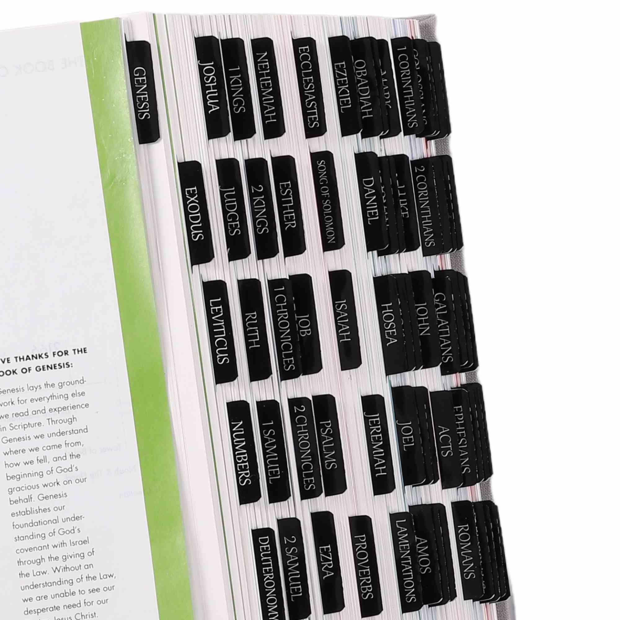 Photo 1 of Catholic Reposition Large Text Bible Tabs, Catholic Bible Stickers for Women and Men, Easy to Read and Apply Bible Journaling Tabs (Catholic Black)