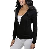 ToBeInStyle Women's Long Sleeve Full Zip-Up Thermal Hoodie