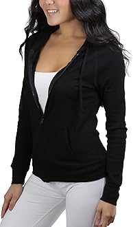 women's thermal zip up hoodie