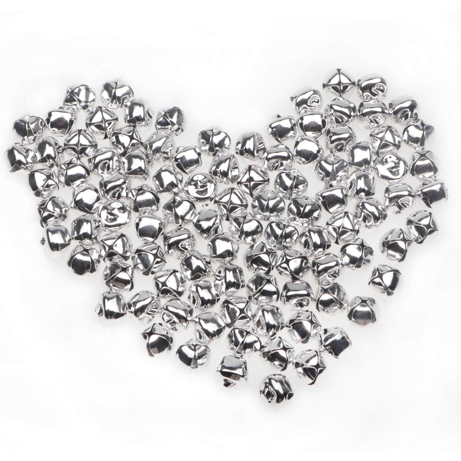 HUASUN Craft Bells - 100PCS Colorful Jingle Bells for Christmas Festival Decoration, Wreath, Cat Collars, DIY Ornament Jewelry Making - 13mm