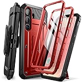 SUPCASE for Samsung Galaxy S25 Case with Stand (Unicorn Beetle Pro), [2 Front Frames] [Built-in Screen Protector & Belt-Clip] Military-Grade Protection Rugged Phone Case for Galaxy S25 6.2", Ruddy