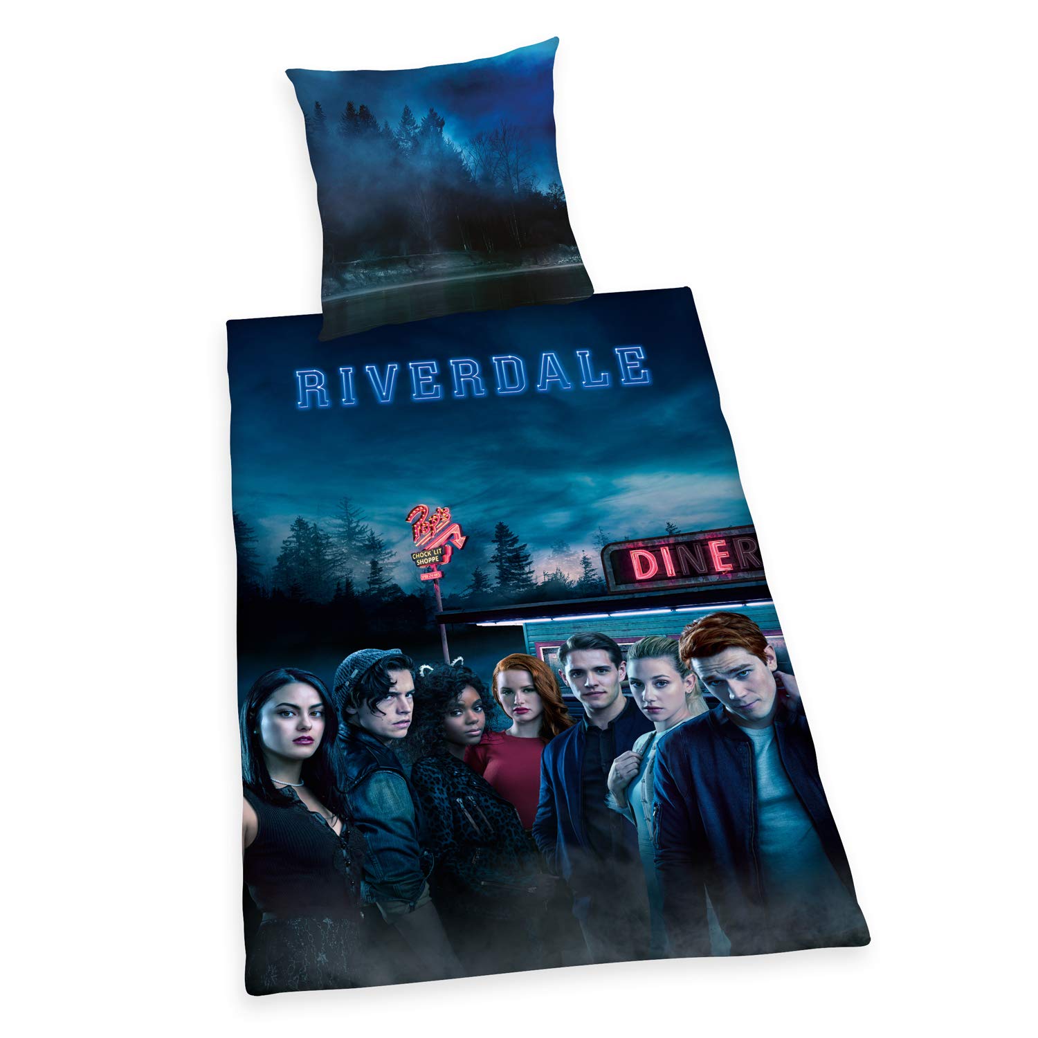 Herding Riverdale Bedding Set, Reversible, Pillow case 80 x 80 cm, Duvet cover 135 x 200 cm, Cotton/renforcé, multi-coloured