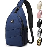 Pritent Crossbody Bags for Women Men Trendy Sling Bag Backpack Casual Chest Bag with Convertible Shoulder Strap