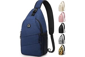 Pritent Crossbody Bags for Women Men Trendy Sling Bag Bakpack Casual Chest Bag with Convertible Shoulder Strap