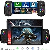 Wireless Controller for iPad, Tablet, iPhone/Android/PC/Switch/PS3/PS4 Gamepad Joystick with 7-color RGB lights, Turbo, Suppo