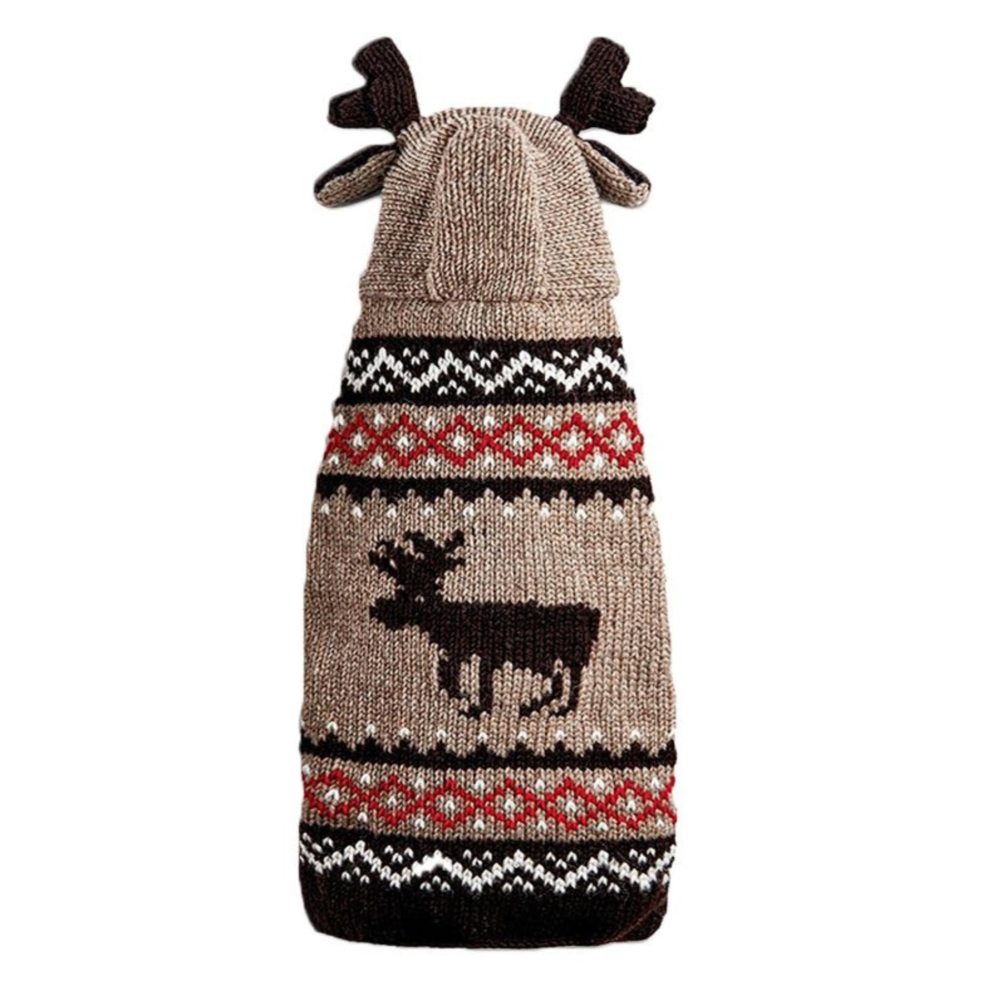 Chilly Dog Moosey Hoodie Sweater, Large