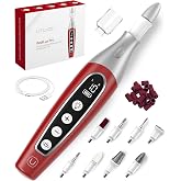 PediLux Pro Professional Manicure Pedicure Kit, Cordless Electric Nail File Drill Set, Thick Toenail Grinder, Toe Nail Dremel Tools, Filer, Buffer, Sander, Remove Cuticles, Callus for Women &amp; Men