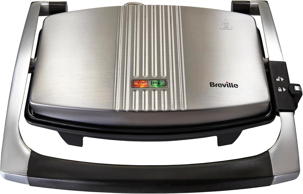 Breville 3-Slice Sandwich Panini Press Toastie Maker Stainless Steel VST025