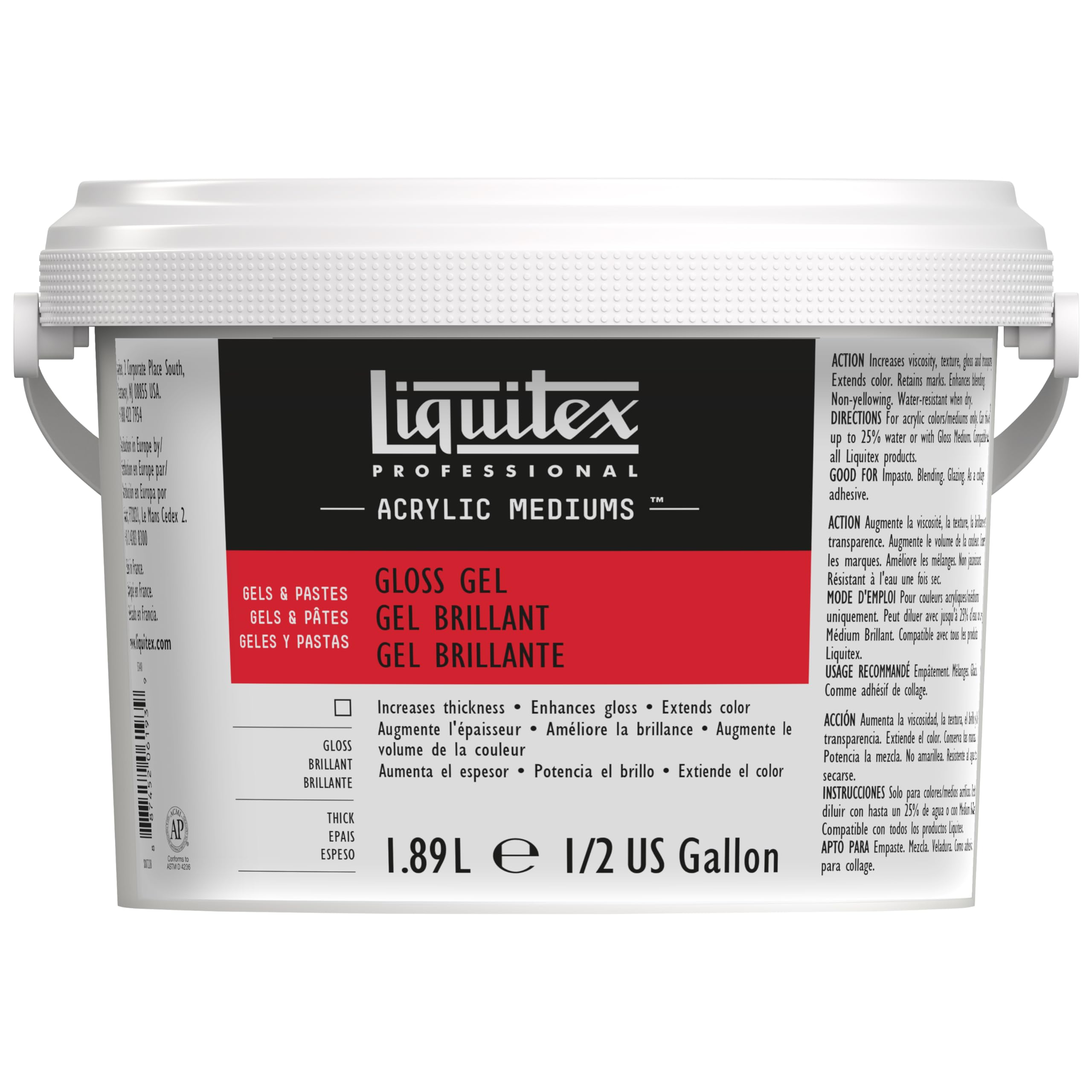 Liquitex Professional Gloss Gel Medium, 1.89L (Half Gallon) Bucket Image